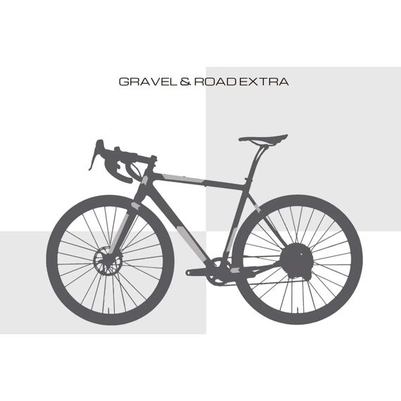 AMS protective sticker- ROAD/GRAVEL - Bikepacking / white