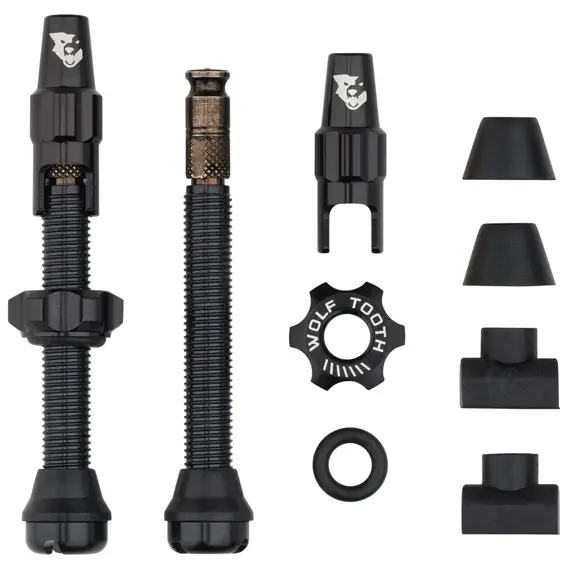 WOLF TOOTH valves Tubeless Valve Stem Kit Clik Valve 44mm black