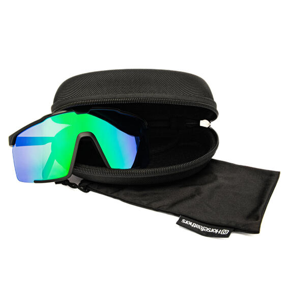 HORSEFEATHERS glasses PROTON matt black/mirror green