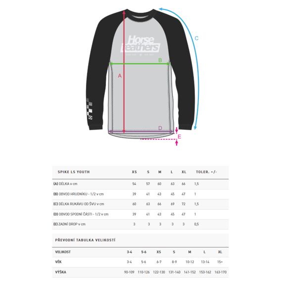 HORSEFEATHERS children's jersey SPIKE LS chimera/black