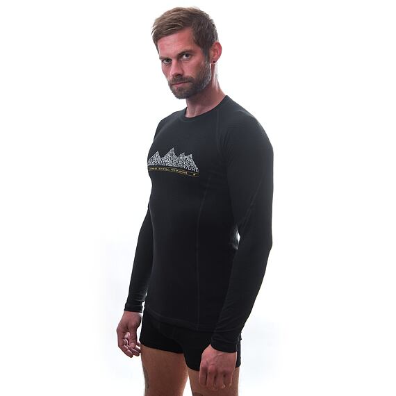 SENSOR MERINO DF ADVENTURE MEN TEE LS BLK