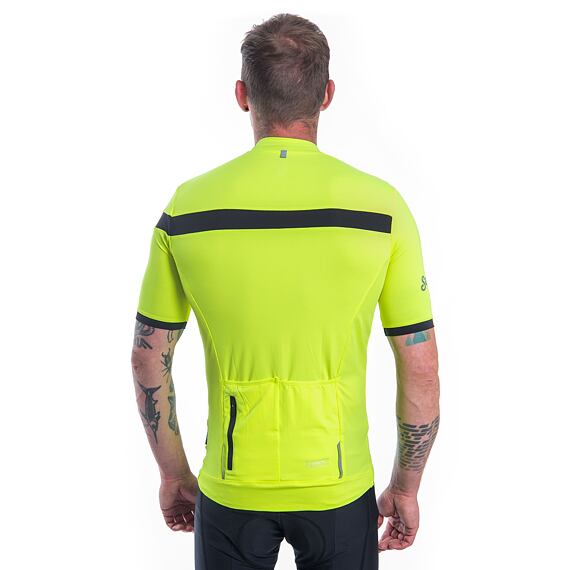 SENSOR CYKLO COOLMAX CLASSIC MEN JERSEY SS ZIP neon yellow