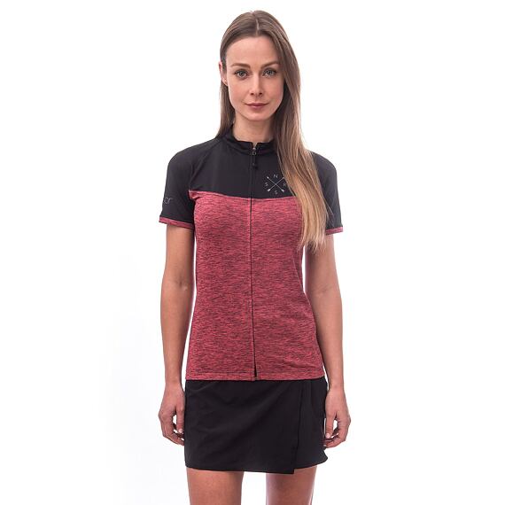 SENSOR CYKLO MOTION WOM JERSEY SS ZIP pink/black