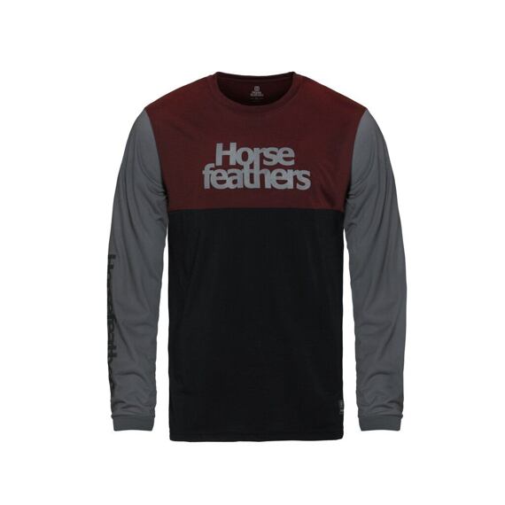HORSEFEATHERS tee LS FURY burgundy