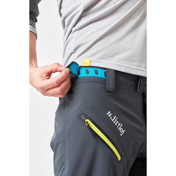 DIRTLEJ shorts TRAILSCOUT Waterproof steel blue/lime