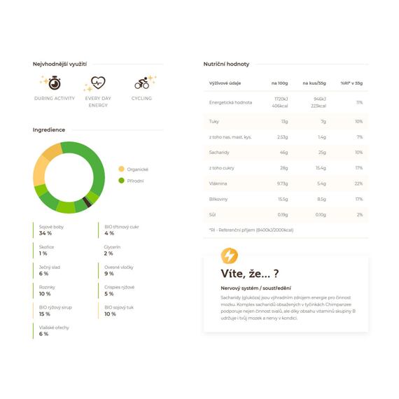CHIMPANZEE  ENERGY BAR Raisin - Walnut 55g