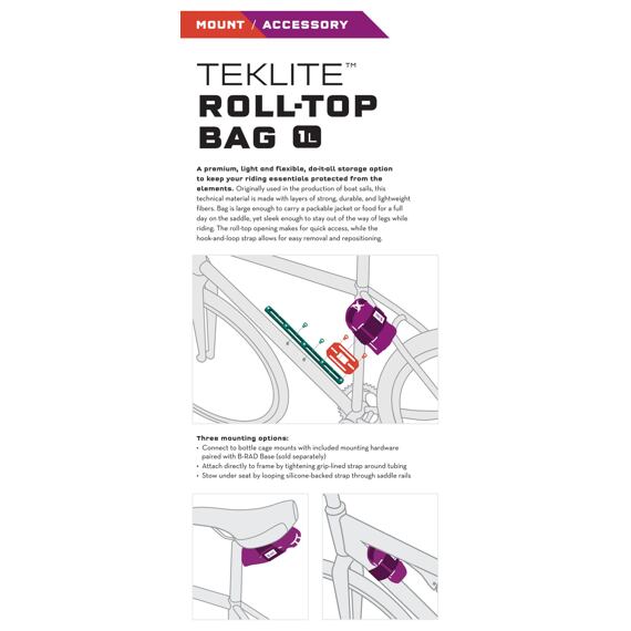 WOLF TOOTHTEKLITE ROLL-TOP BAG with adapter grey 1L