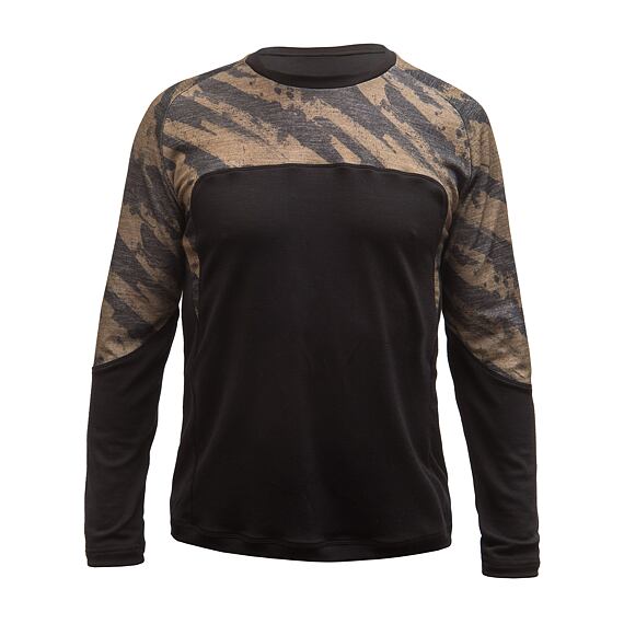 FT MEN'S ESCAPE MERINO LONG SLEEVE TEE BLACK/BRUSH