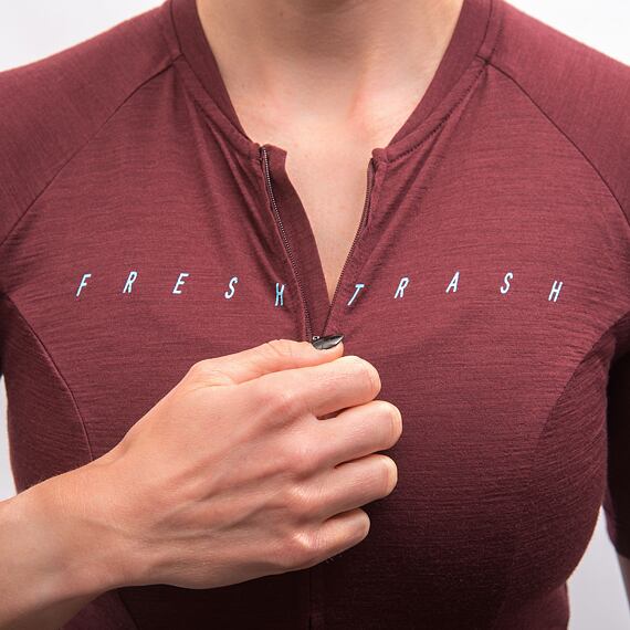 FT WOMEN'S LITE MERINO JERSEY MERLOT RED