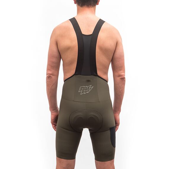 FT MEN'S SIGNATURE BIB SHORTS EVO OLIVE GREEN