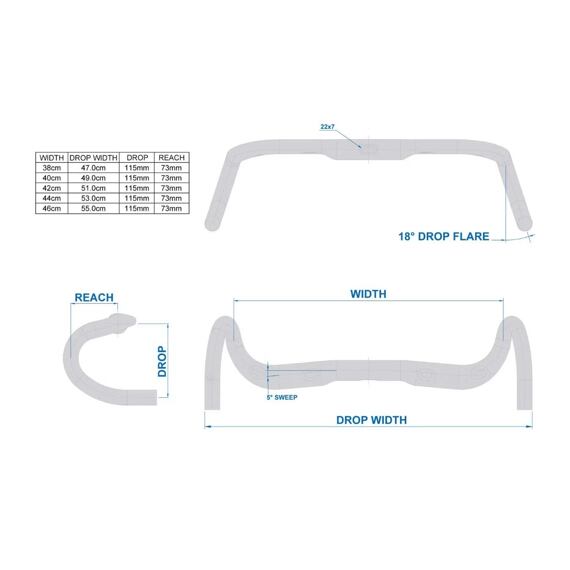 RITCHEY handlebars COMP BUTANO Internal Routing black 38