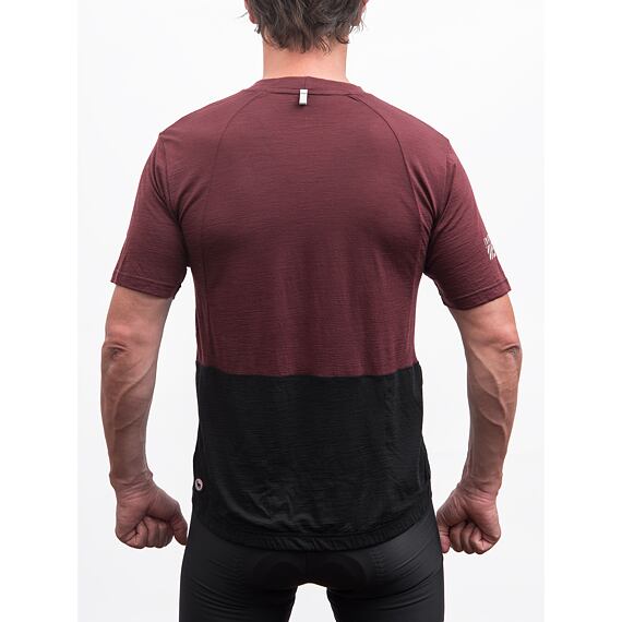 FT MEN'S LITE MERINO POCKET JERSEY MERLOT RED/BLACK