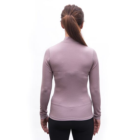 SENSOR MERINO DF WOM TEE LS zip mystic violet