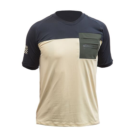FT MEN'S HORIZON POCKET SHORT SLEEVE JERSEY SAND/BLACK