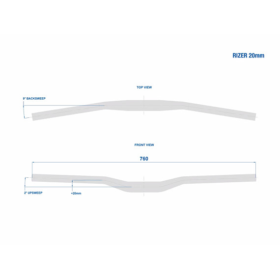 RITCHEY handlebar WCS Rizer UD Blatte 760x20 rise