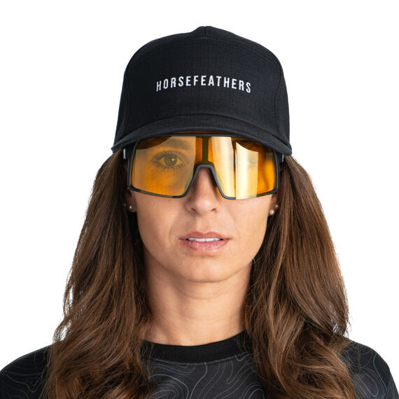 Horsefeathers Photochromic Cycling Glasses Magnum - matt black/yellow