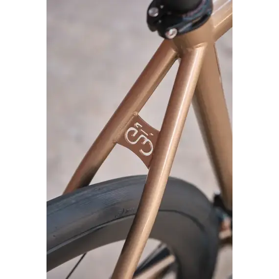 EDDY MERCKX wheel PEVELE Corsa Rival AXS Clear Coat Glossy/Desert Dune Metallic