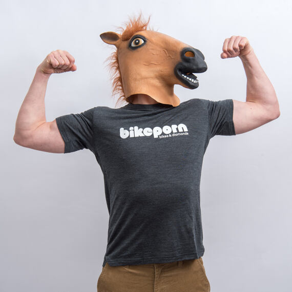 BIKEPORN MERINO LITE men's short-sleeved t-shirt anthracite gray