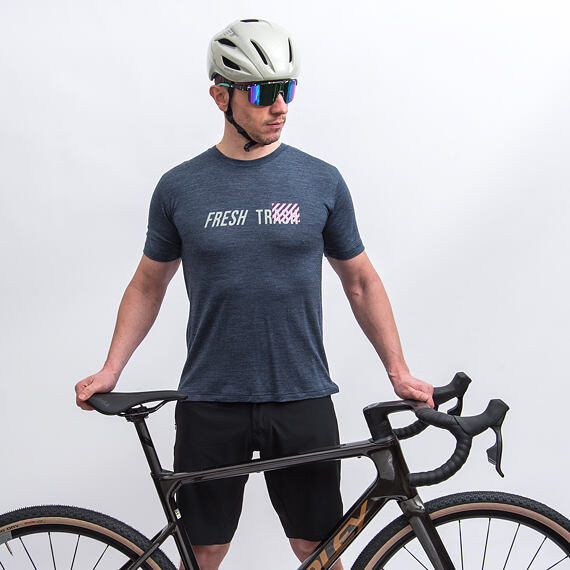 FT MEN'S MERINO TENCEL LOGO 2.0 TEE BLUE