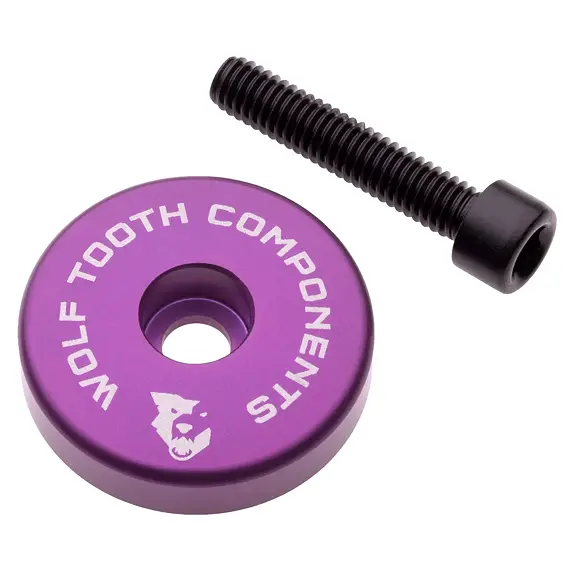 WOLF TOOTH cap ULTRALIGHT STEM CAP ultraviolet purple + 5mm spacer