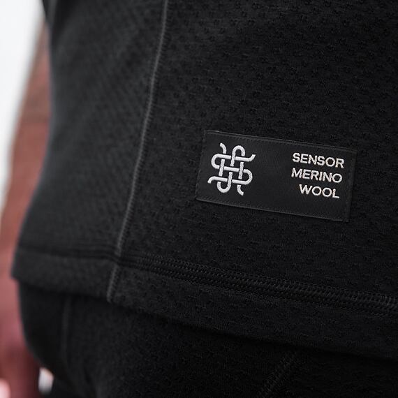 SENSOR MERINO DF MEN TEE SS BLK