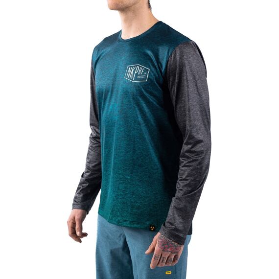 NUKEPROOF long sleeve jersey BLACKLINE blue/green