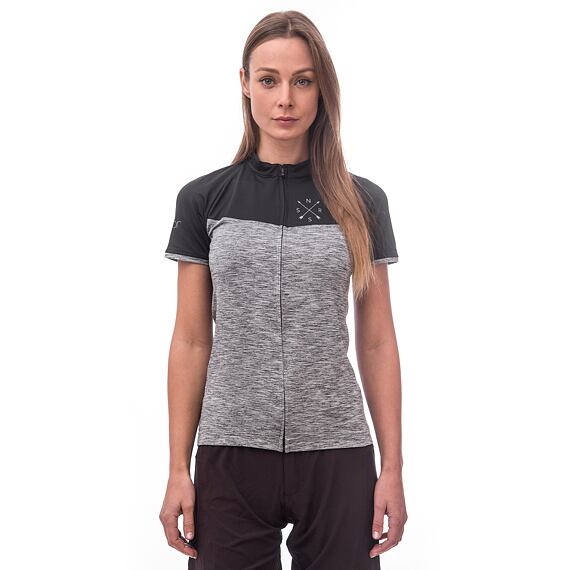 SENSOR CYKLO MOTION WOM JERSEY SS ZIP grey/black