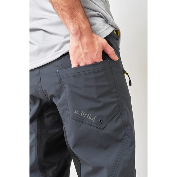 DIRTLEJ shorts TRAILSCOUT Waterproof steel blue/lime