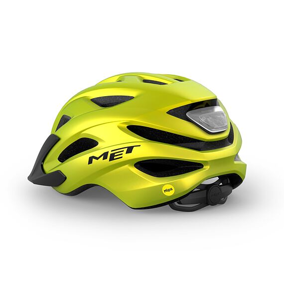 MET helmet CROSSOVER MIPS METALIC YELW LIME -52/59