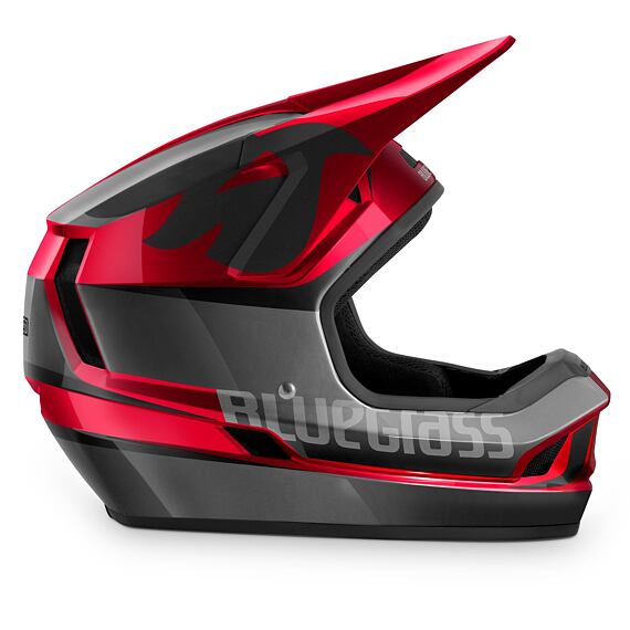 BLUEGRASS helmet LEGIT black/red metallic -58/60