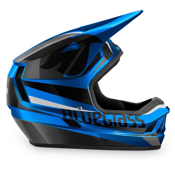 BLUEGRASS helmet LEGIT blue/black metallic -58/60