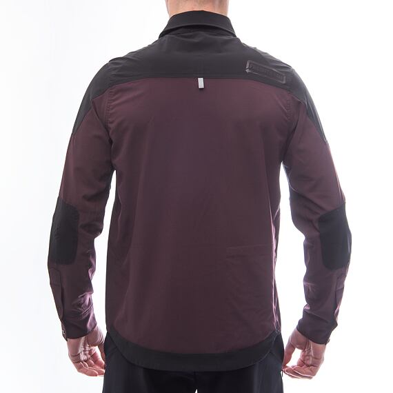 FT MEN'S RIDER LONG SLEEVE SHIRT WINE RED/BLACK