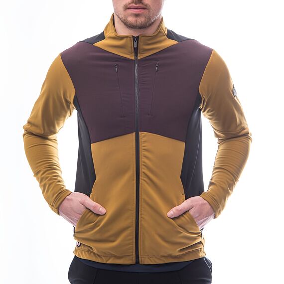 FT MEN'S CROSS POINT JACKET GOLDEN/WINE/BLACK