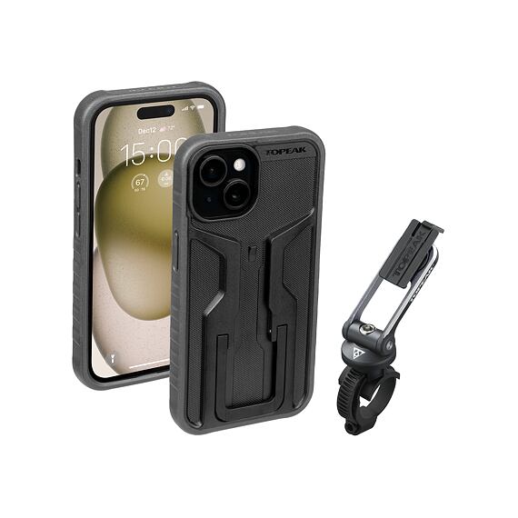 TOPEAK RIDECASE for iPhone 15 black/grey