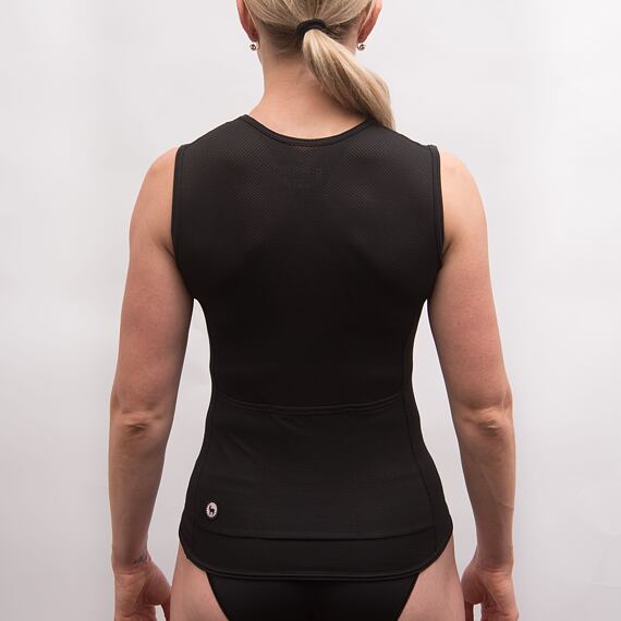 FT WOMEN'S CONVERT JERSEY NO SLEEVE TRUE BLACK