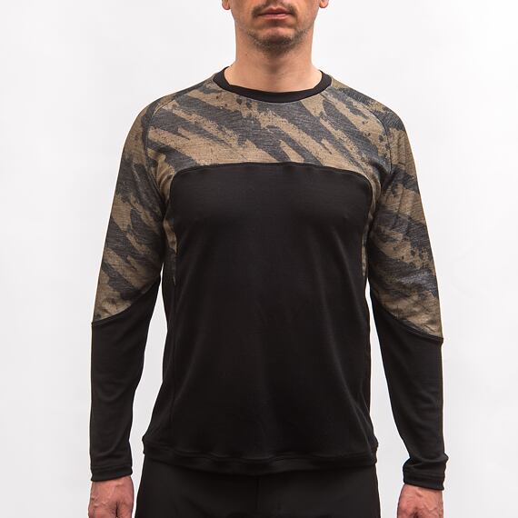FT MEN'S ESCAPE MERINO LONG SLEEVE TEE BLACK/BRUSH