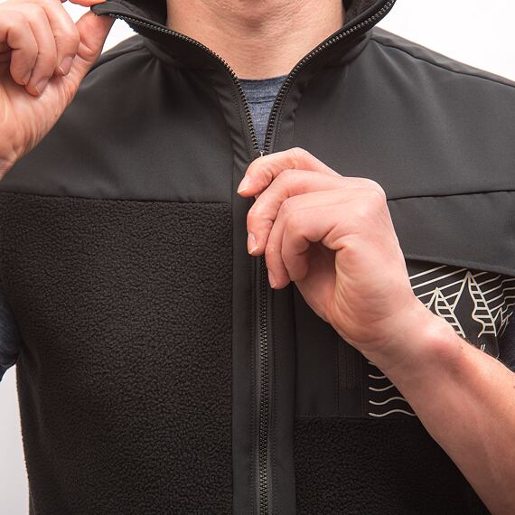 FT MEN'S FLEECE VEST BLACK