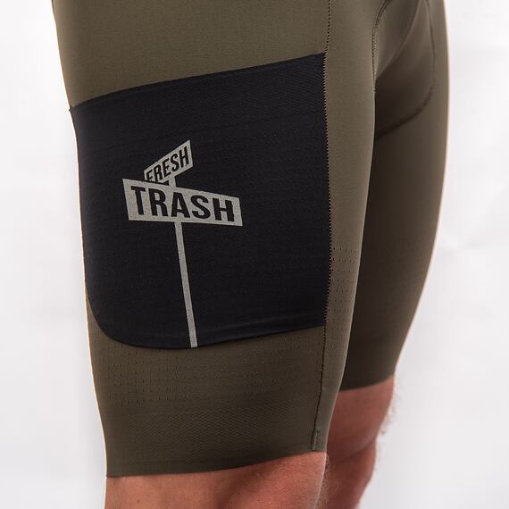 FT MEN'S SIGNATURE BIB SHORTS EVO OLIVE GREEN