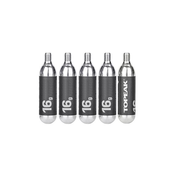 TOPEAK cartridge CO2 16g 5pcs with sleeve