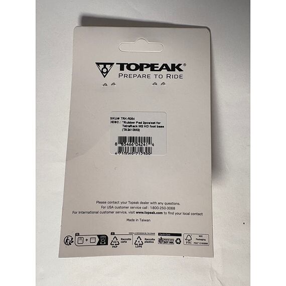 TOPEAK spare part - REAR RUBBER PAD for Tetrarack M2 HD 2pcs