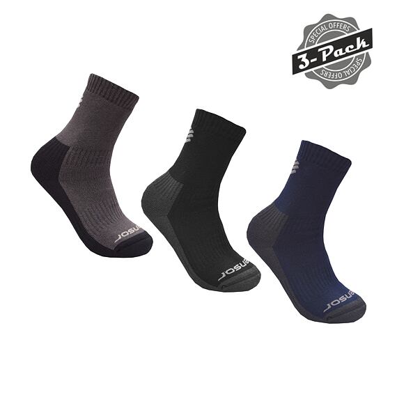 SENSOR SOX 3-PACK TREKING EVO black/grey/blue