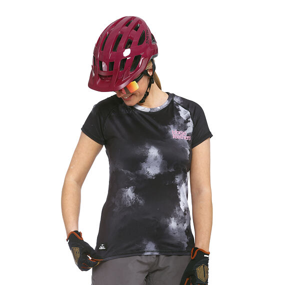 Horsefeathers Deco Women's Cycling Jersey Greyscale