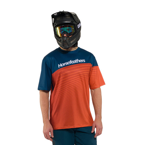 Horsefeathers Quantum Men's Jersey Petrol/Burnt Orange