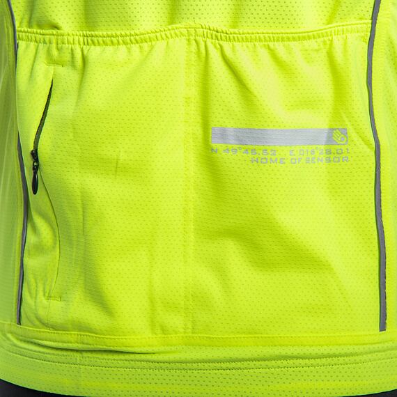 SENSOR CYKLO MOTION MEN JERSEY SS ZIP neon yellow/grey
