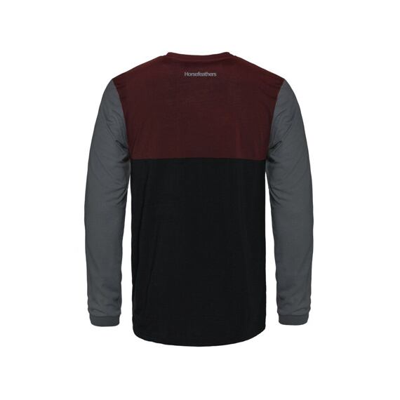 HORSEFEATHERS tee LS FURY burgundy