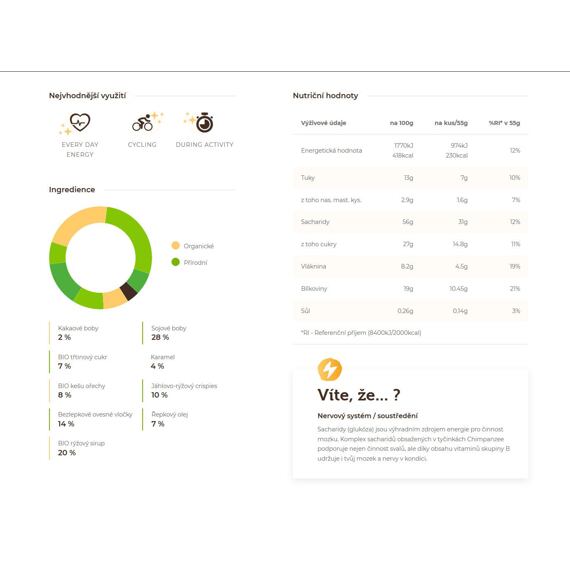 CHIMPANZEE  ENERGY BAR Cashew Caramel 55g