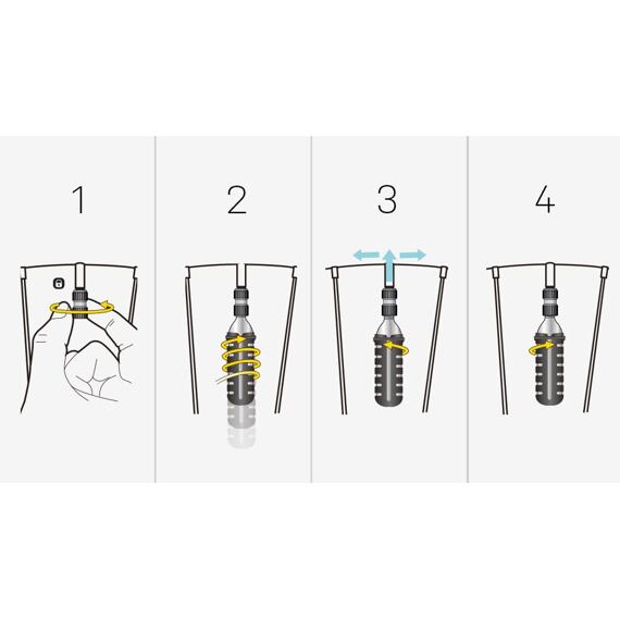 TOPEAK pump NANO AIRBOOSTER + 16g CO2 cartridge