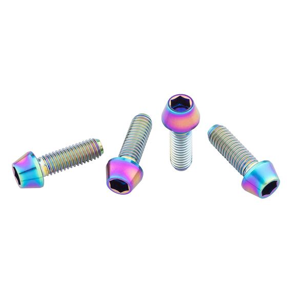WOLF TOOTH Titanium Water Bottle Cage bolts Oil Slick 4pcs