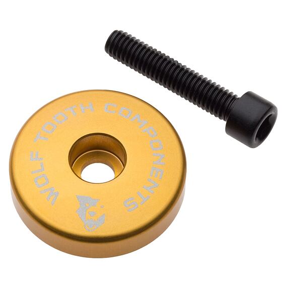 WOLF TOOTH ULTRALIGHT STEM CAP gold + 5mm spacer