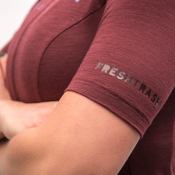FT WOMEN'S LITE MERINO JERSEY MERLOT RED